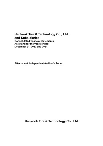 Thumbnail Hankook Tire Financial Statement 2021-2022