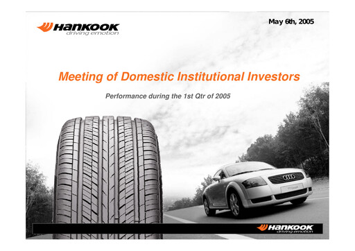 Thumbnail Hankook Tire Quarterly Report 2005-q1