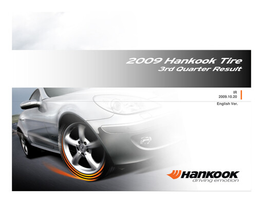 Miniature Hankook Tire Rapport trimestriel 2009-q3