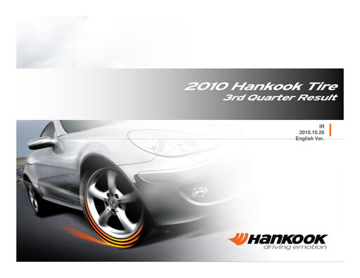 Miniature Hankook Tire Rapport trimestriel 2010-q3