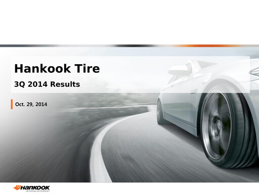 Miniature Hankook Tire Rapport trimestriel 2014-q3