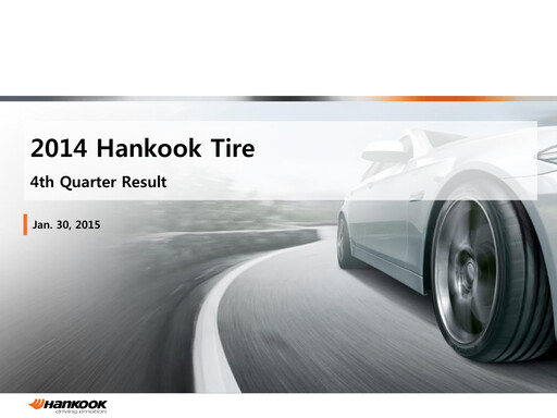 Miniature Hankook Tire Rapport trimestriel 2014-q4