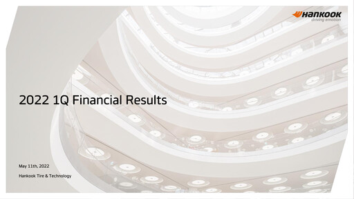 Miniature Hankook Tire Rapport trimestriel 2022-q1
