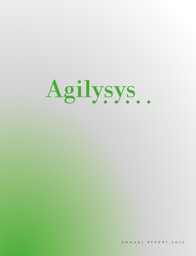 Miniature Agilysys Rapport annuel 2012-2013