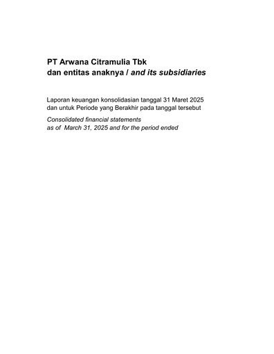 Vorschaubild Arwana Citramulia Tbk Quartalsbericht 2025-q1