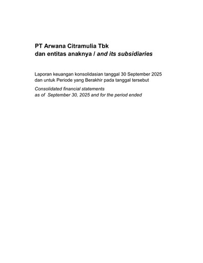 Vorschaubild Arwana Citramulia Tbk Quartalsbericht 2025-q3