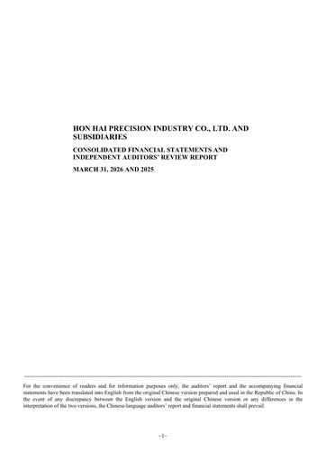 Thumbnail Foxconn (Hon Hai Precision Industry) Quarterly Report 2026-q1