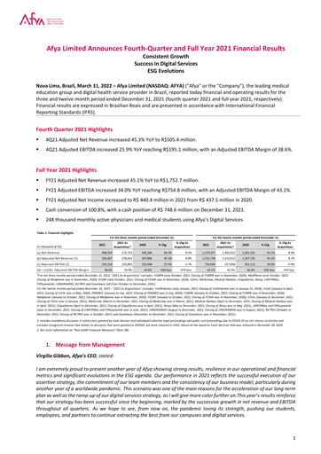 Thumbnail Afya
 Financial Report 2021