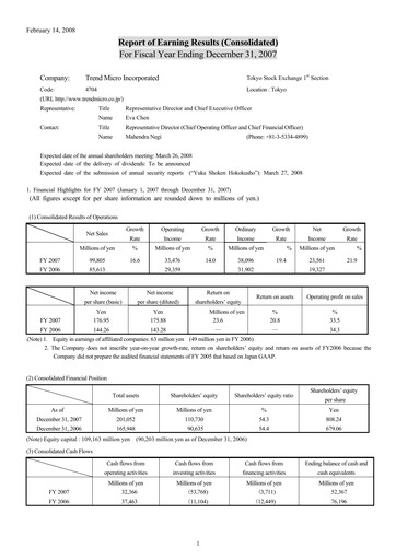 Thumbnail Trend Micro
 Financial Statement 2007