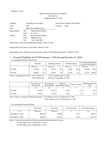 Thumbnail Trend Micro
 Financial Statement 2024