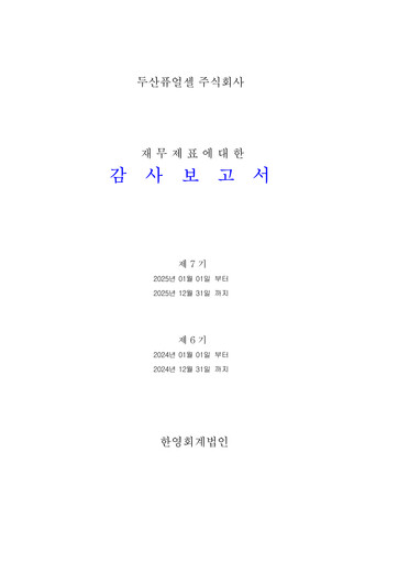 Thumbnail Doosan Fuel Cell Financial Statement 2024-2025