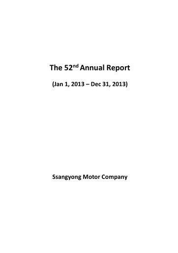 Thumbnail KG Mobility (SsangYong Motor) Annual Report 2013