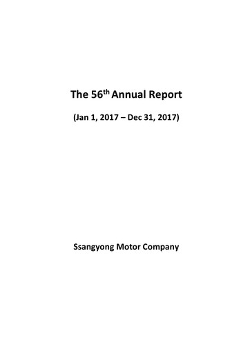 Thumbnail KG Mobility (SsangYong Motor) Annual Report 2017