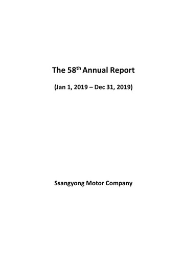 Thumbnail KG Mobility (SsangYong Motor) Annual Report 2019