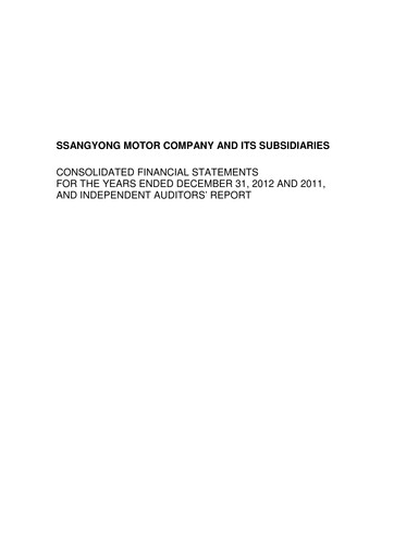 Thumbnail KG Mobility (SsangYong Motor) Financial Statement 2011-2012