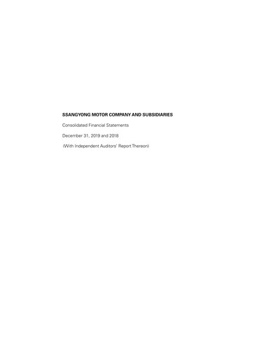 Thumbnail KG Mobility (SsangYong Motor) Financial Statement 2018-2019
