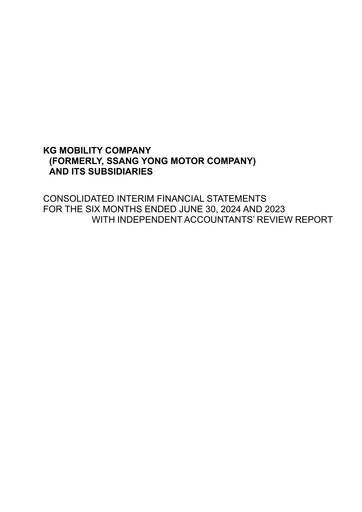Thumbnail KG Mobility (SsangYong Motor) Half-year Report 2024-h1