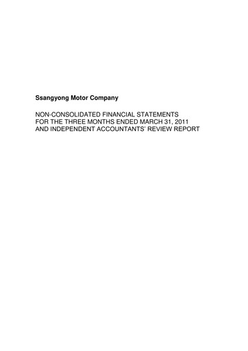 Thumbnail KG Mobility (SsangYong Motor) Quarterly Report 2011-q1