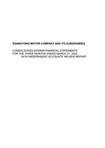 Thumbnail KG Mobility (SsangYong Motor) Quarterly Report 2022-q1