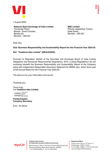 Thumbnail Vodafone Idea
 ESG Report 2024-2025