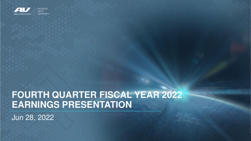Thumbnail AeroVironment Quarterly Report 2022-q4