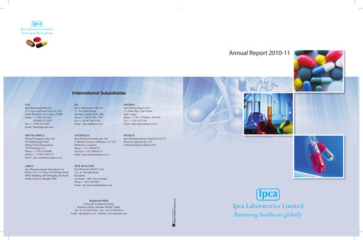 Thumbnail Ipca Laboratories
 Annual Report 2010-2011