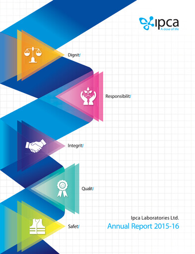 Thumbnail Ipca Laboratories
 Annual Report 2015-2016