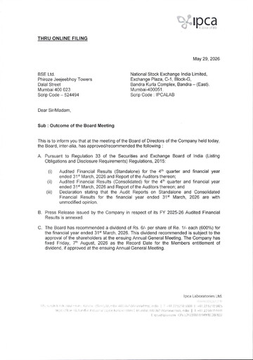 Thumbnail Ipca Laboratories
 Financial Statement 2025-2026