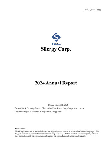 Thumbnail Silergy Annual Report 2024