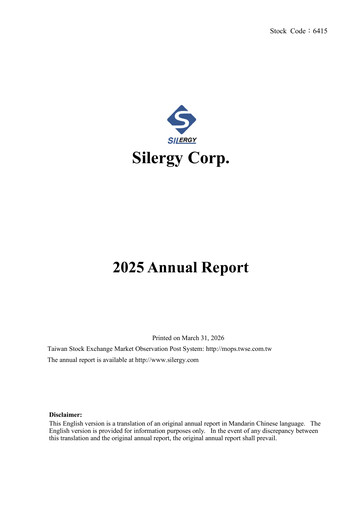 Thumbnail Silergy Annual Report 2025