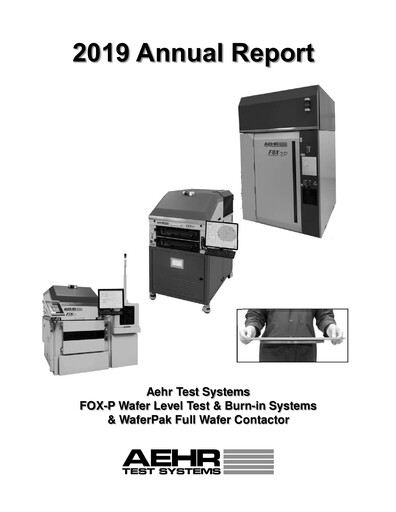 Thumbnail Aehr Test Systems Annual Report 2019
