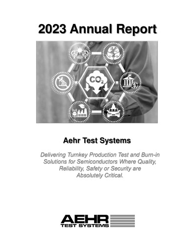 Thumbnail Aehr Test Systems Annual Report 2023