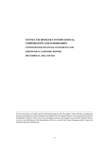Thumbnail Synnex Technology International Financial Statement 2022