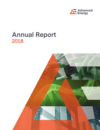Thumbnail Advanced Energy Annual Report 2018
