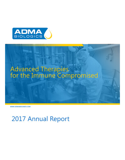 Thumbnail ADMA Biologics
 Annual Report 2017