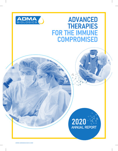 Thumbnail ADMA Biologics
 Annual Report 2020
