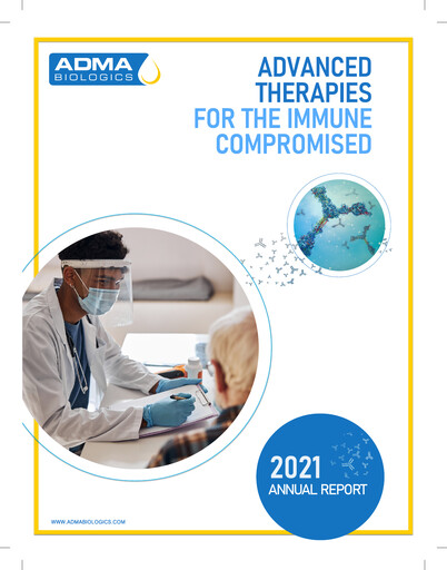 Thumbnail ADMA Biologics
 Annual Report 2021