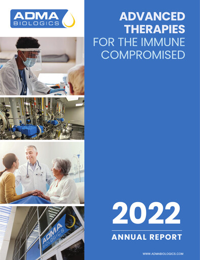 Thumbnail ADMA Biologics
 Annual Report 2022