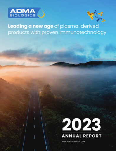 Thumbnail ADMA Biologics
 Annual Report 2023