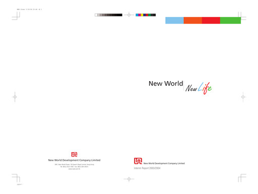 Thumbnail New World Development Company Half-year Report 2004-h1