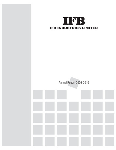 Thumbnail IFB Industries Annual Report 2009-2010