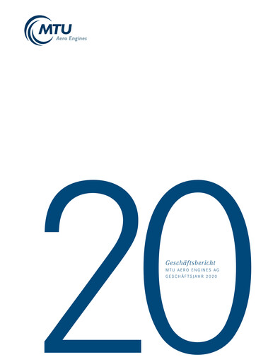 Thumbnail MTU Aero Engines
 Annual Report 2020