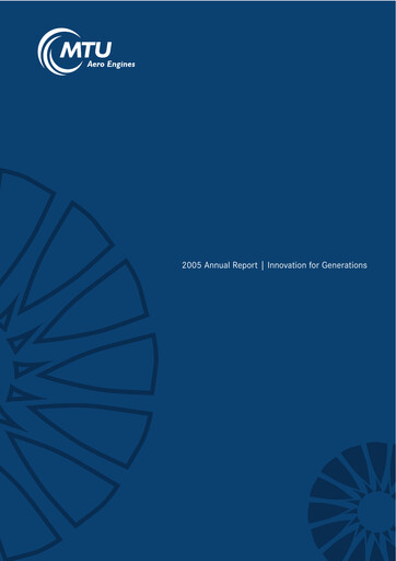 Thumbnail MTU Aero Engines
 Annual Report 2005