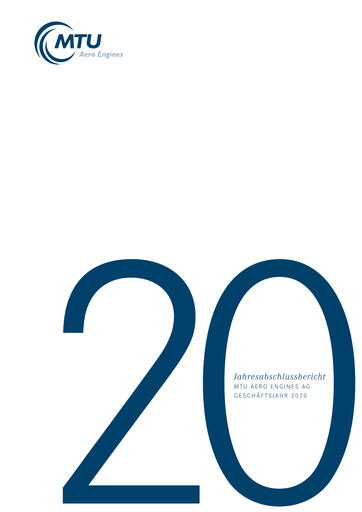Miniature MTU Aero Engines
 Bilan financier 2020