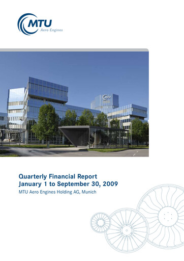 Thumbnail MTU Aero Engines
 Quarterly Report 2009-q3