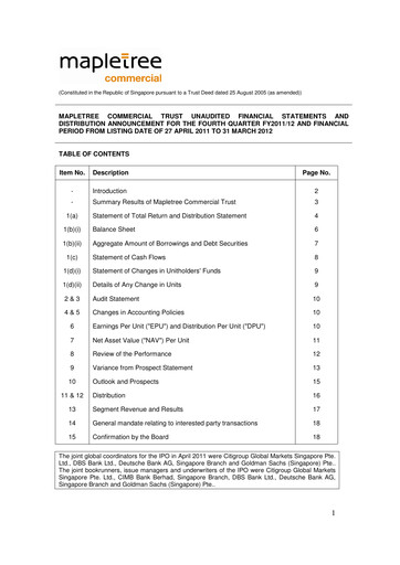 Thumbnail Mapletree Commercial Trust
 Financial Statement 2011-2012