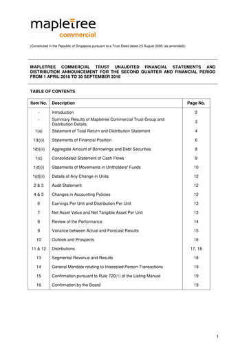 Vorschaubild Mapletree Commercial Trust
 Halbjahresbericht 2018-h1