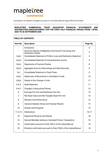 Vorschaubild Mapletree Commercial Trust
 Halbjahresbericht 2020-h1