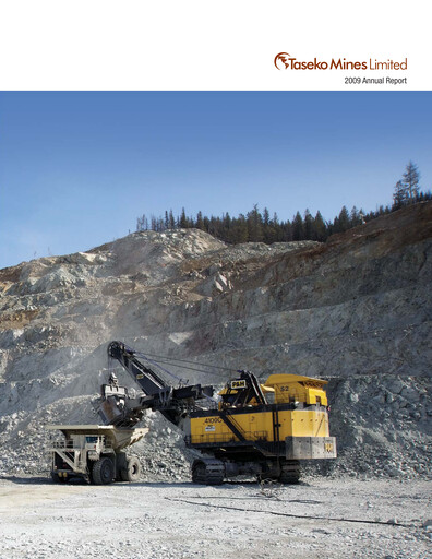 Thumbnail Taseko Mines
 Annual Report 2009