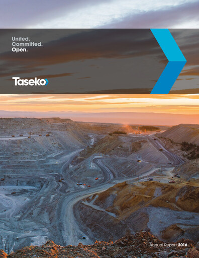 Thumbnail Taseko Mines
 Annual Report 2016